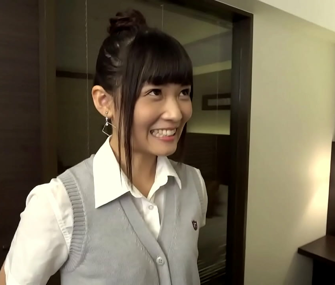JAV Sensation! Young, Luscious Wife in School Uniform Gets Naked for a Stranger's Pleasure!