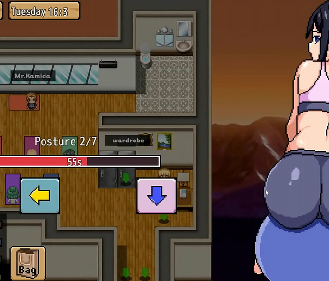 Release Your Stress with the Alluring Yoga Teacher from Life Pressure HENTAI Game Series!