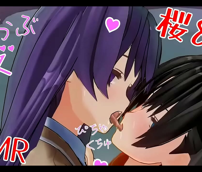 ’Yuri erotic anime’ Rin and Sakura's 'lesbian kissing' sound ASMR earphones recommended may seem catchy,