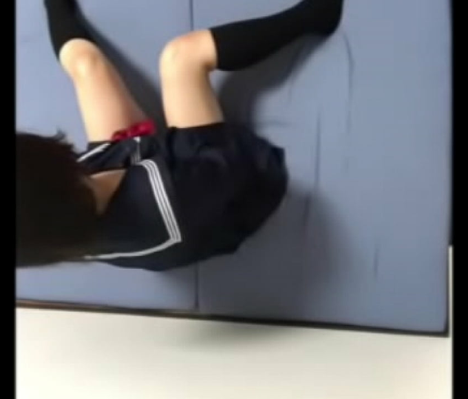 Japanese Schoolgirl's Horny Rinpic Session on Futon ~  Masturbation to the Max!