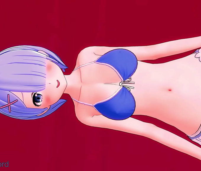 Bikini-Clad Rem in High Socks ~  A Stunning Visual Treat for Your Eyes!