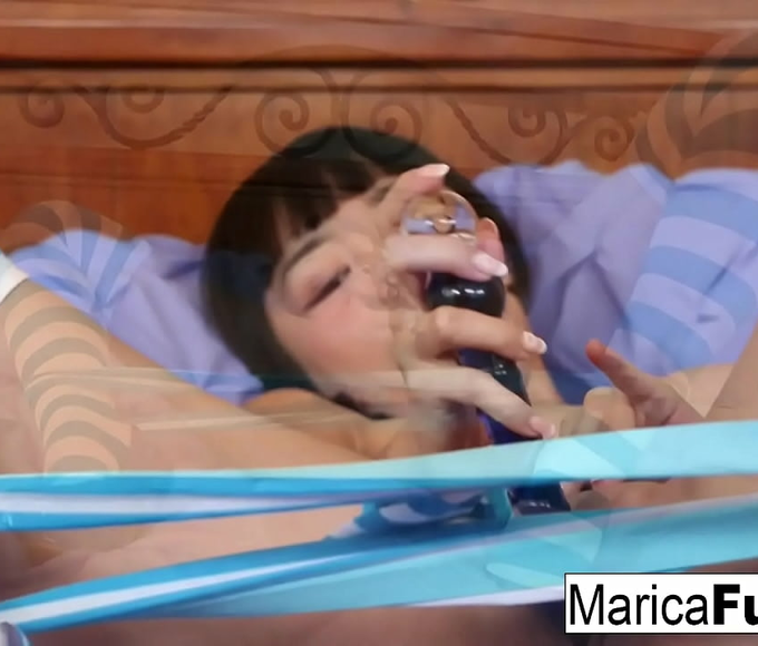 Sexy Japanese Superstar Teases Herself With A Glass Toy For Ultimate Pleasure