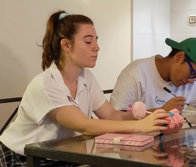 JAV Teen Lessons ~  Naughty Schoolgirl Teaches Classmate How to Please Men